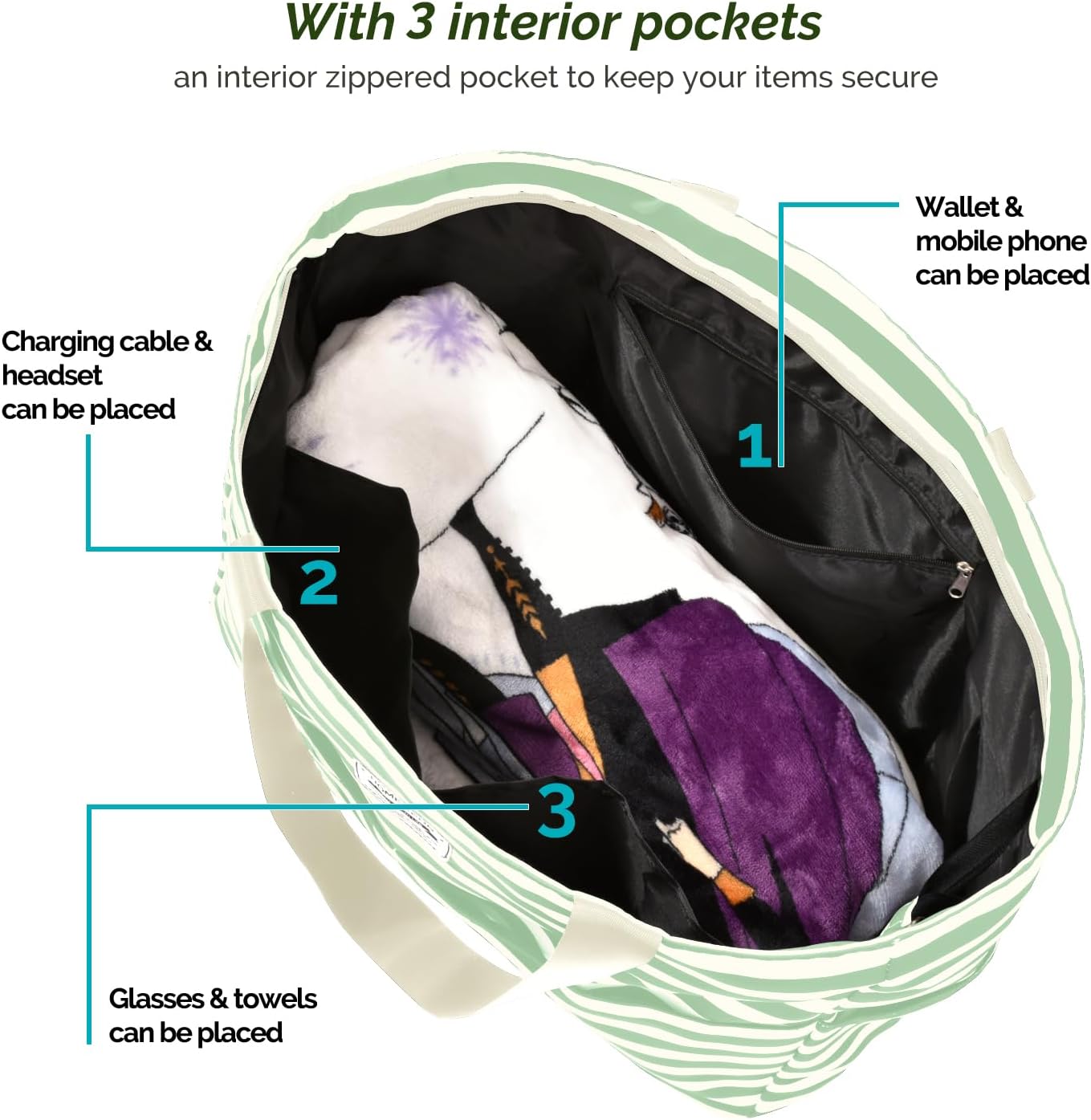 Thumbnail 5 de HOMESPON Waterproof Beach Tote Bag 45cm
