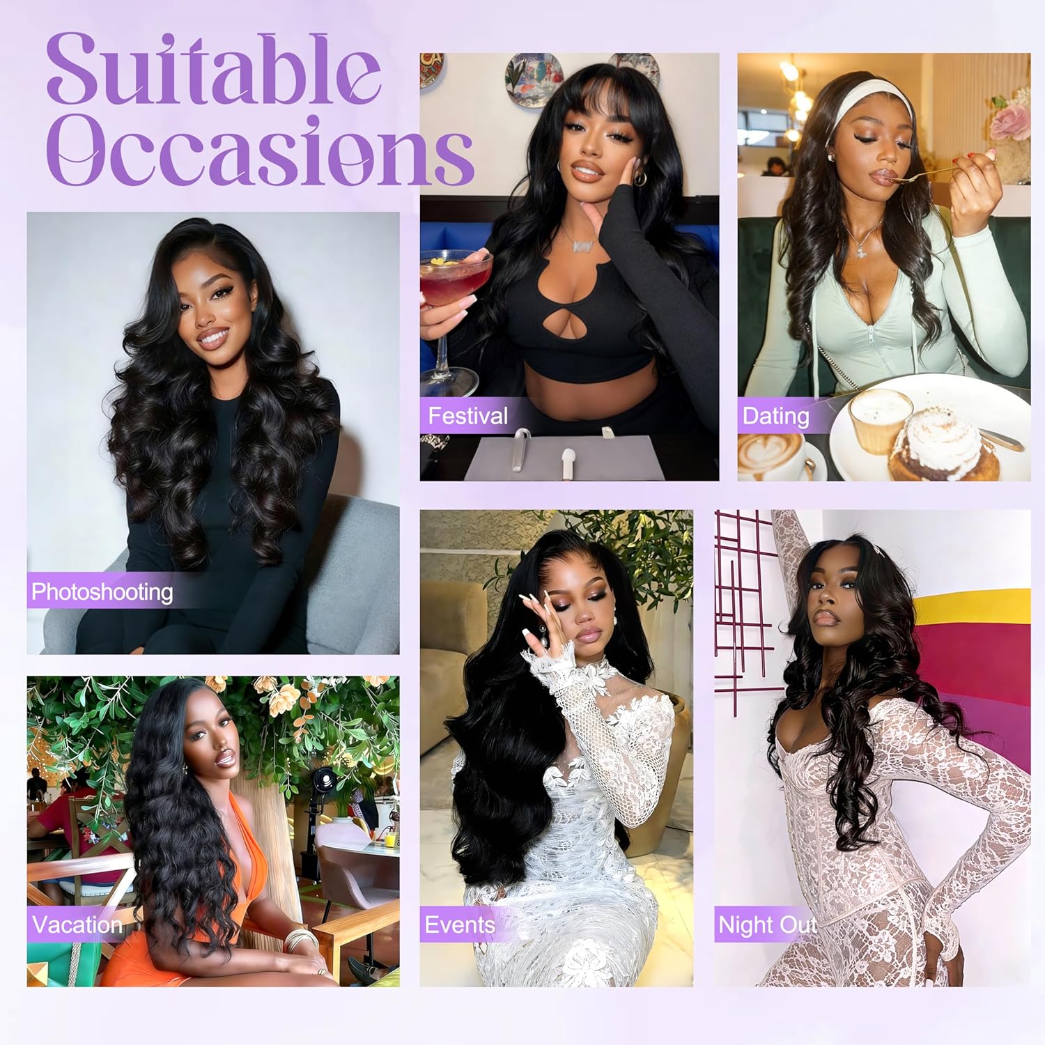 Thumbnail 6 de 16A Body Wave 3 Bundle Pack — Virgin Indian Hair Extensions (20, 22, 24 inches) with Direction Cuticles