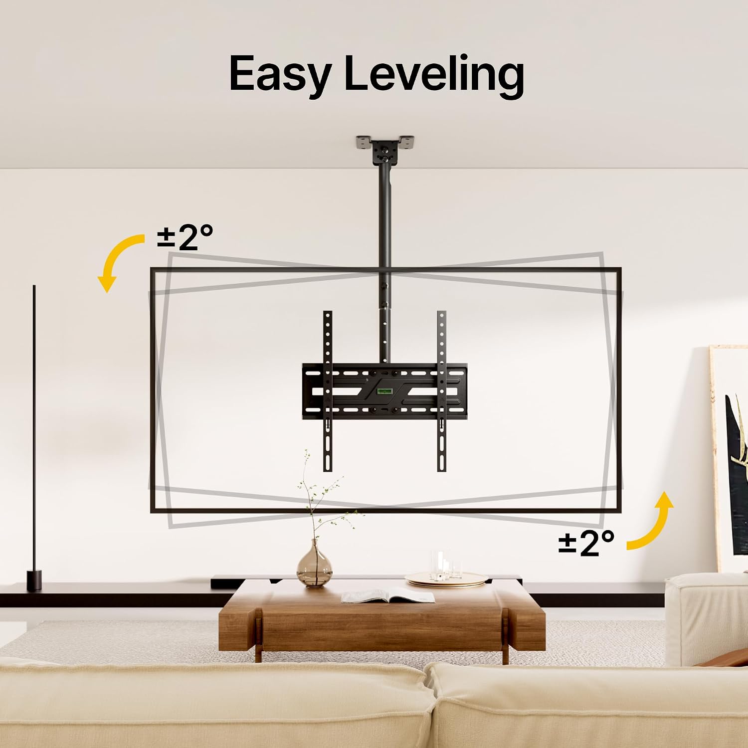 Detalle 2 de monTEK Ceiling TV Mount for 37-75 inch Flat Screen Displays