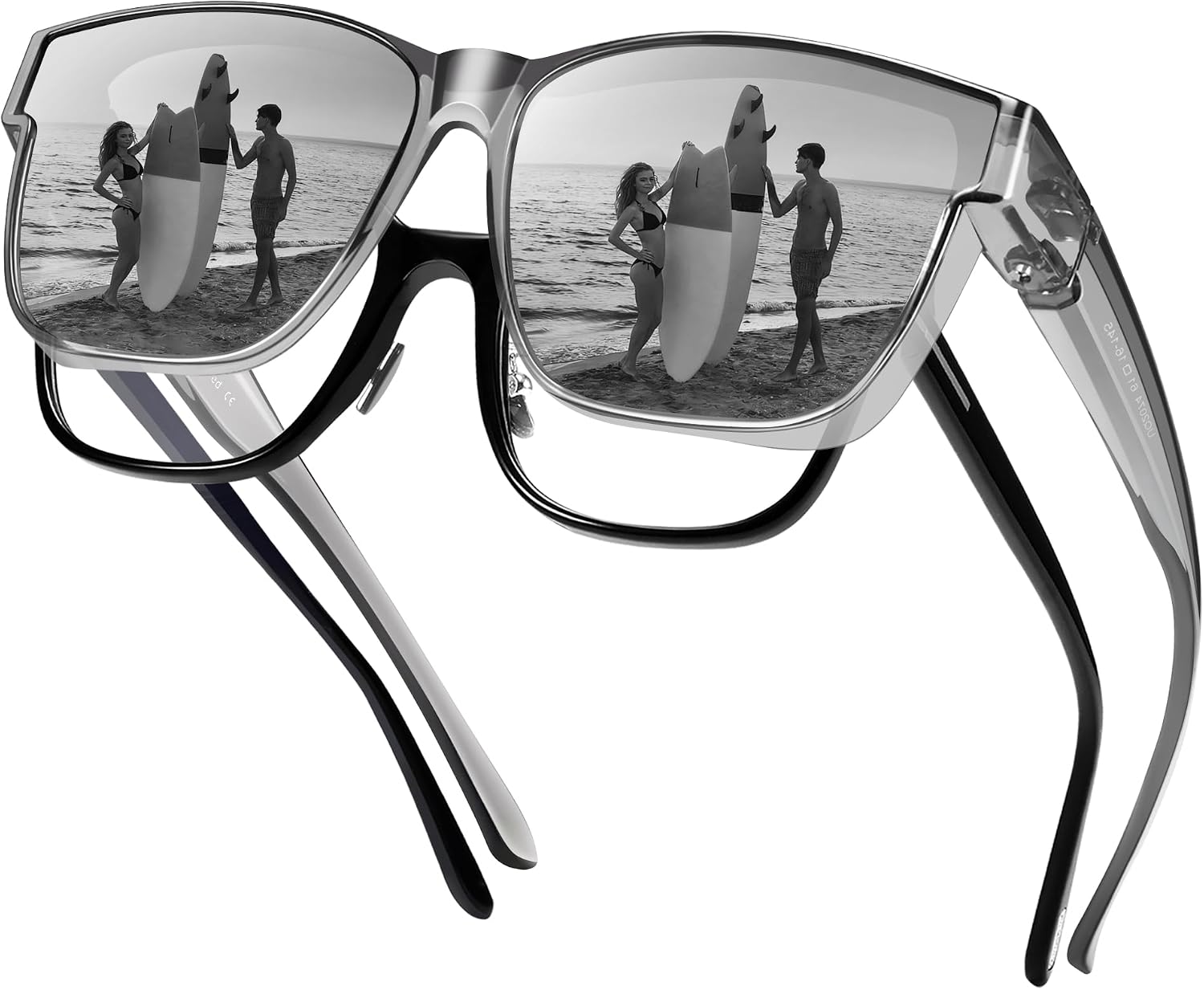 Detalle de URUMQI Überzieh Sonnenbrille über Normalbrille – Polarisiert, UV400, TR90