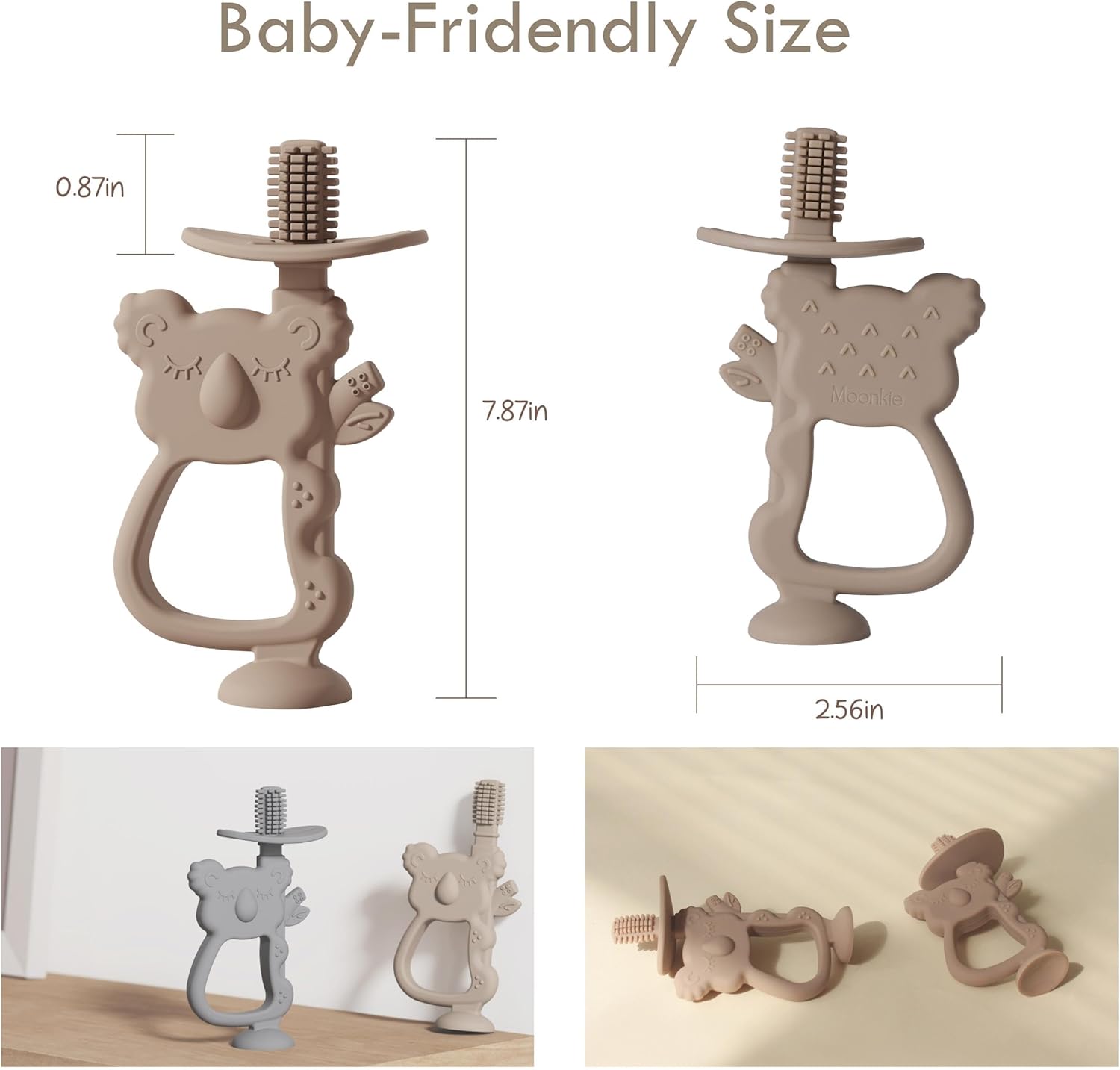Thumbnail 4 de Moonkie Koala Lunar Grey 360° baby toothbrush 6+ months