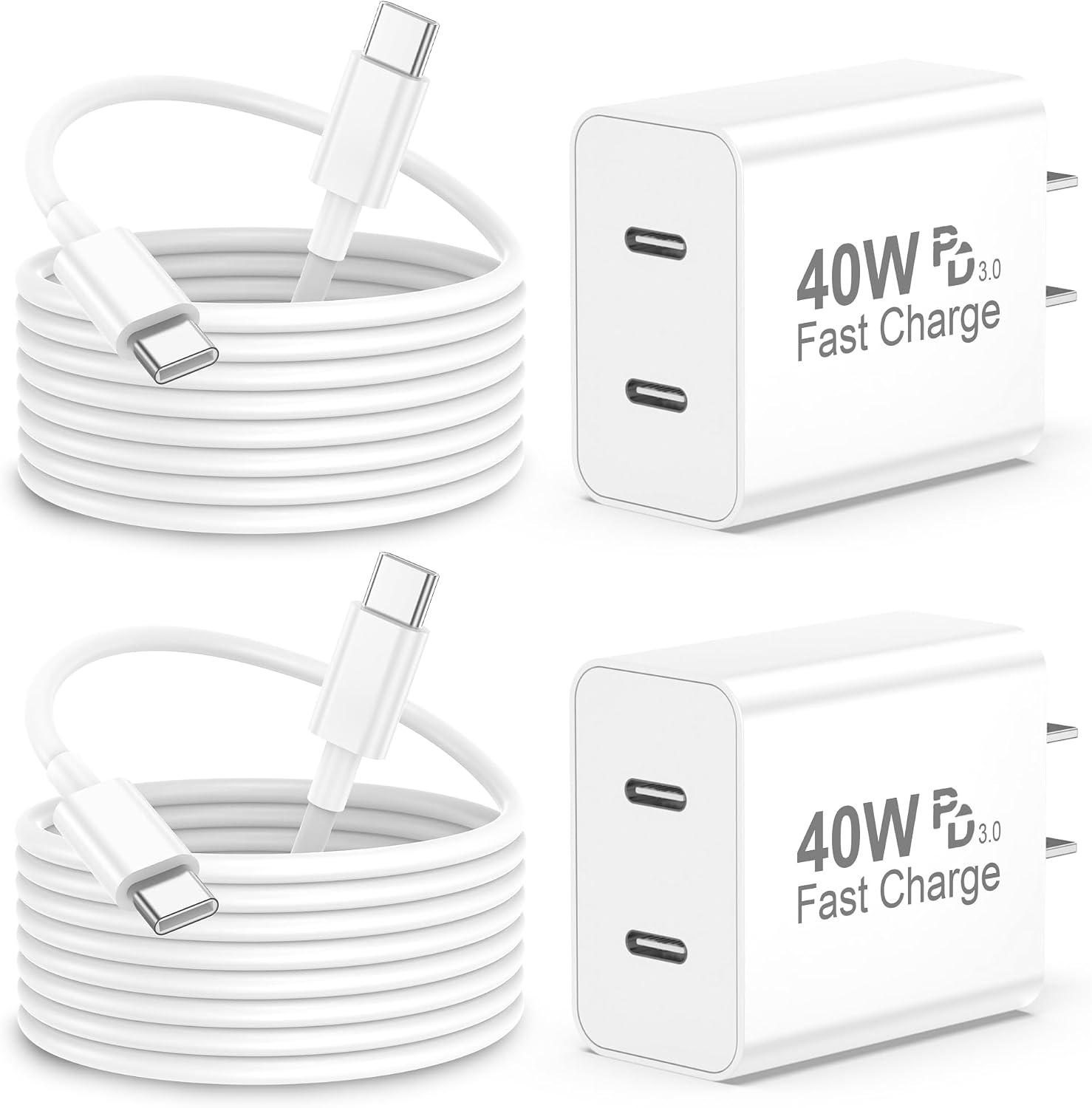 Detalle de iPhone 17 Pro Max 40W dual USB‑C charger