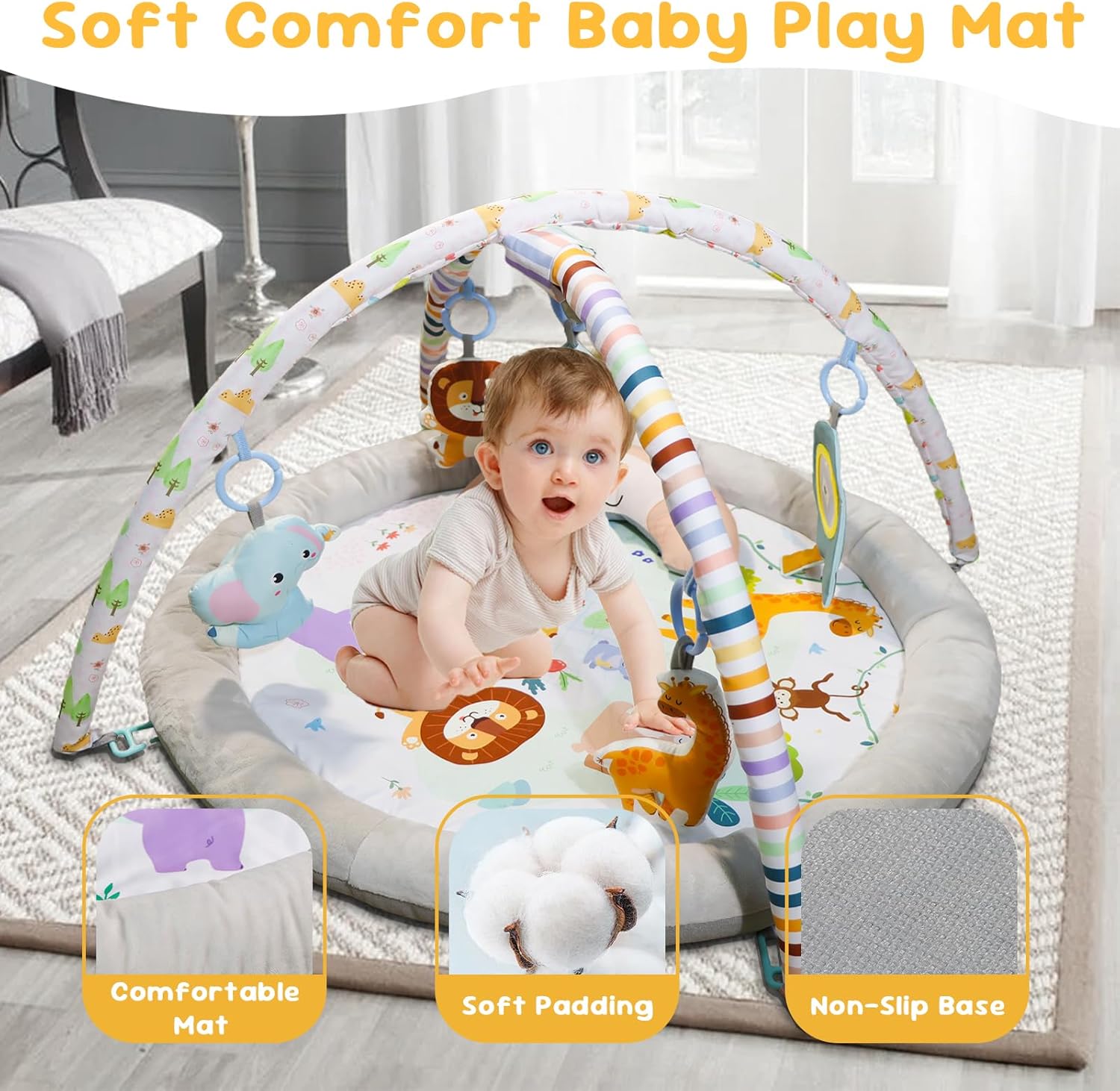 Detalle de Baby Play Mat Activity Gym for 0-36 Months