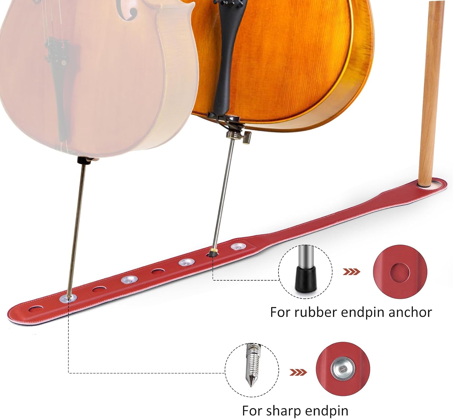 Detalle 2 de Rockhouse Cello Endpin Anchor, Brown