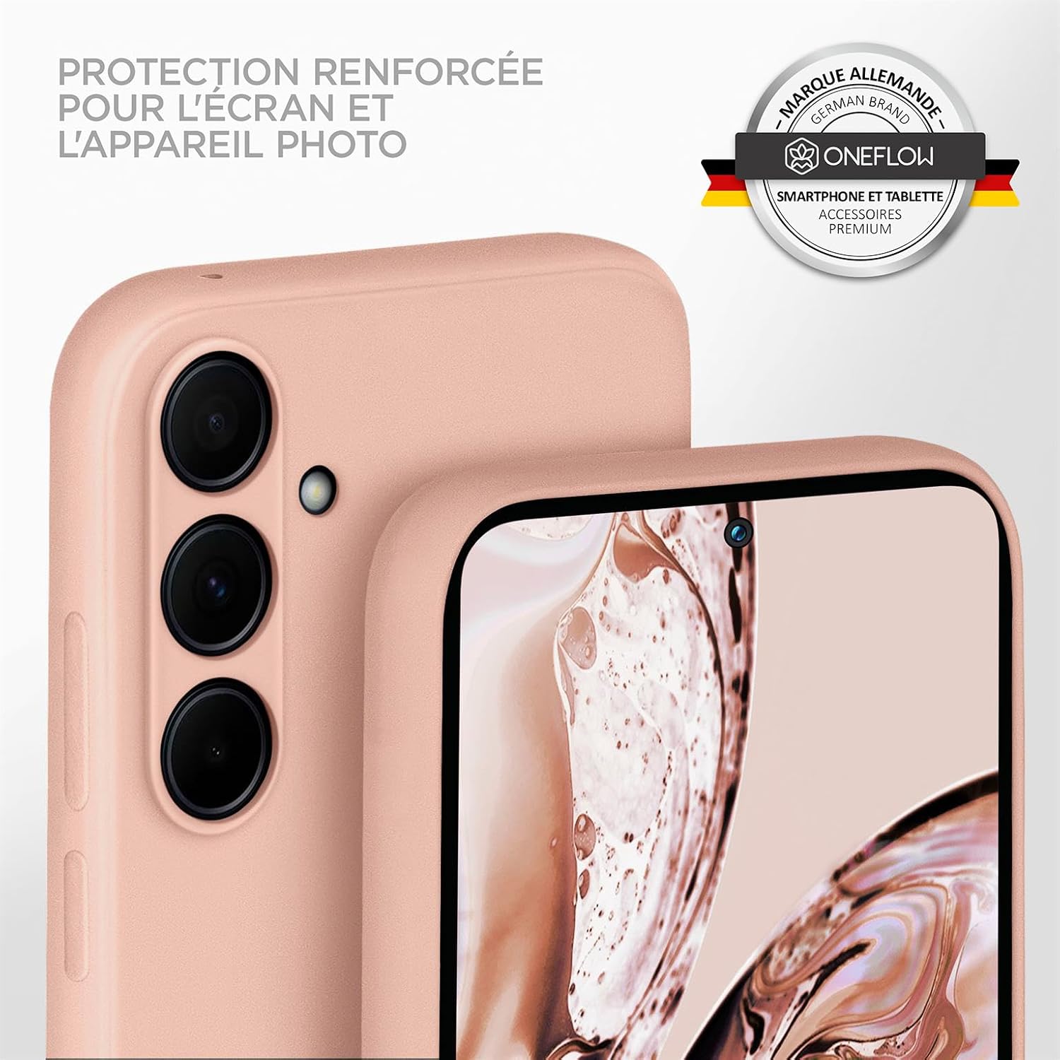 Thumbnail 3 de ONEFLOW - Coque de protection souple en silicone Rose pour Samsung Galaxy A35 5G
