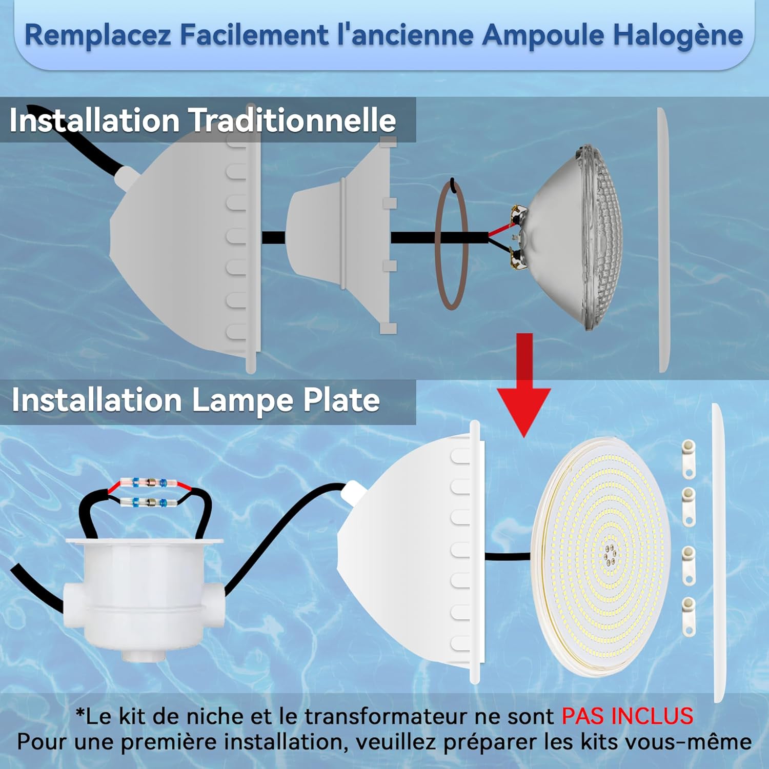 Detalle de Projecteur piscine LED LyLmLe PAR56 35W (3500 lm) 140° IP68, 12V, 6000K