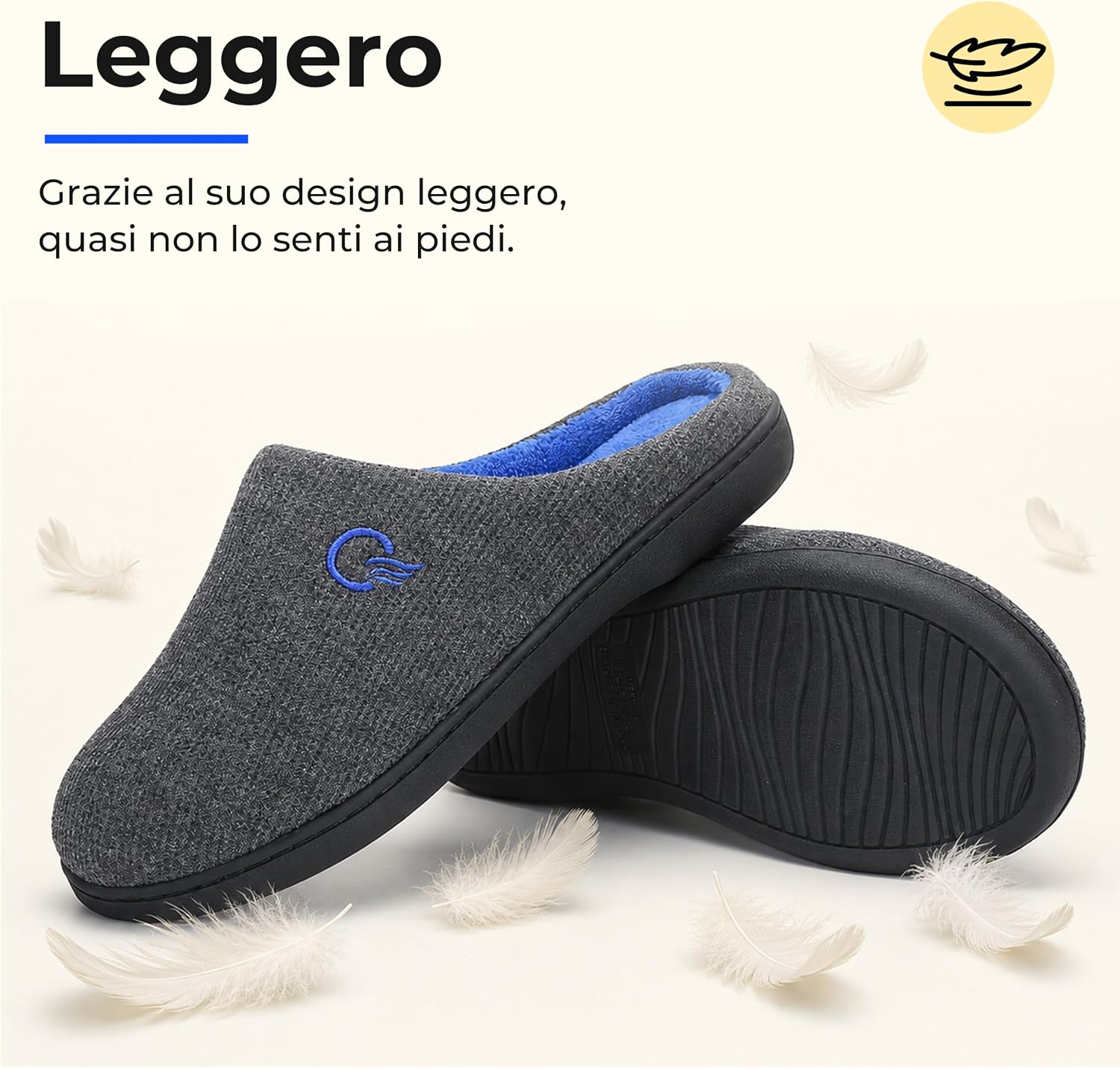 Thumbnail 5 de Mishansha Pantofole unisex memory foam comode e antiscivolo