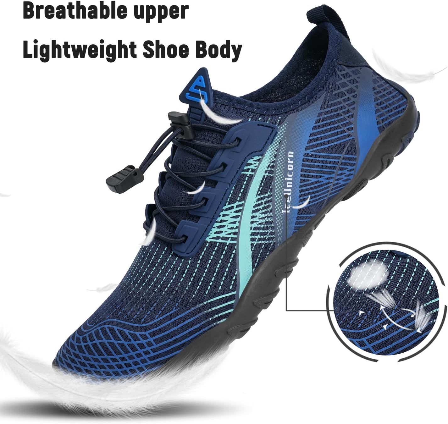 Detalle 2 de Water Shoes Aqua Beach – Quick-drying barefoot-style swim shoes for pool, boating, surf, diving and yoga