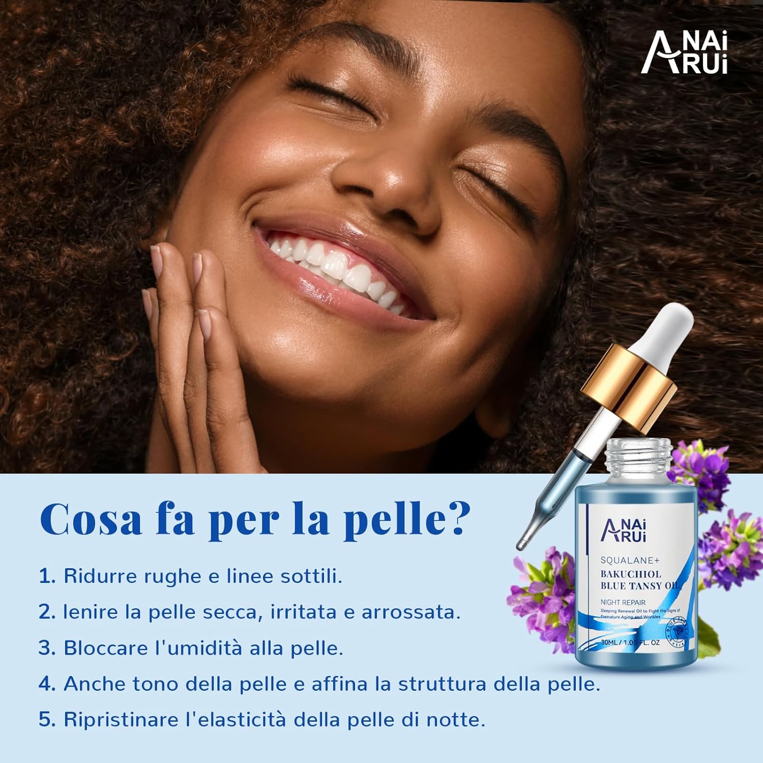 Detalle de Olio al Bakuchiol 30 ml ANAiRUi