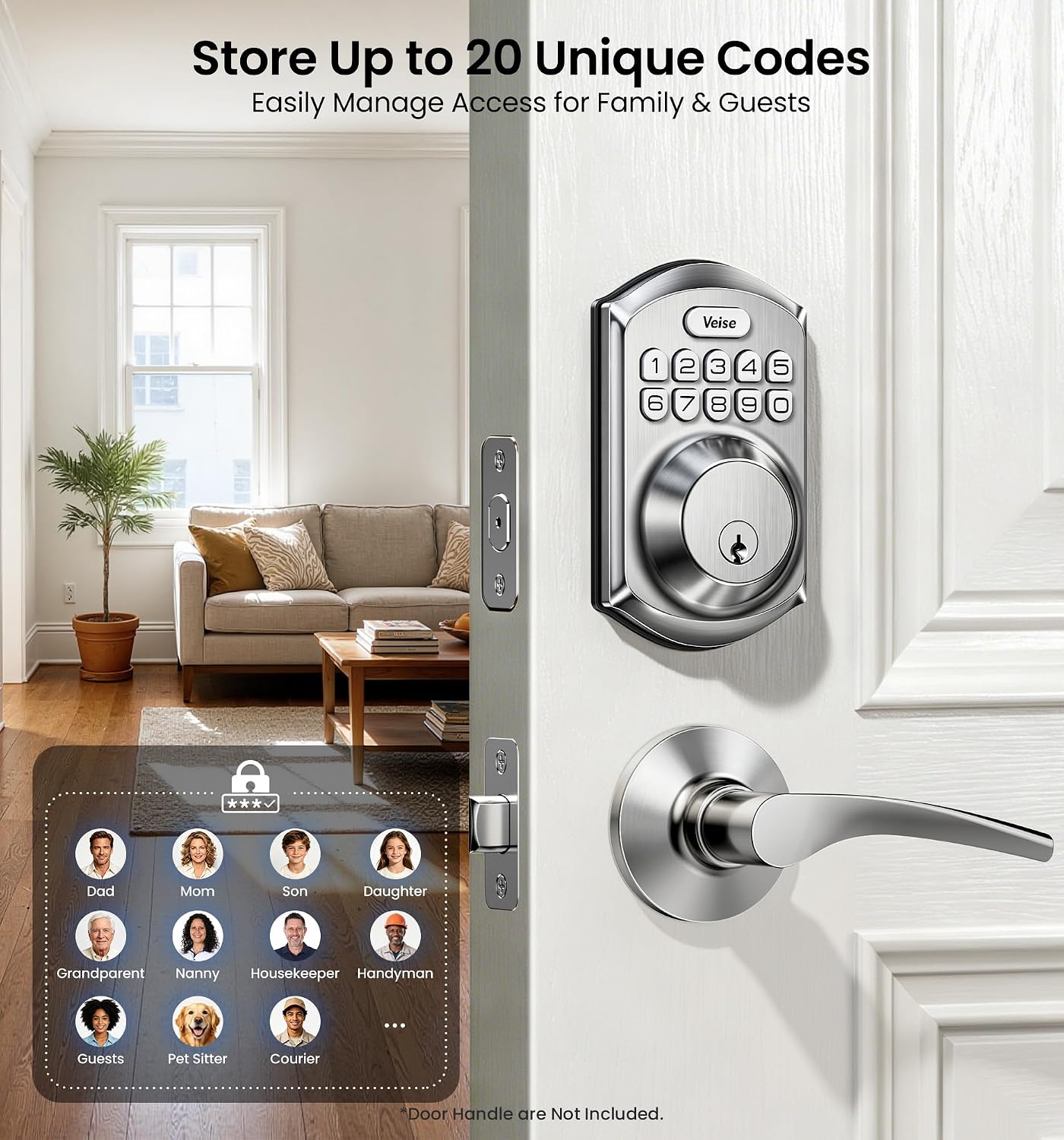 Detalle 2 de Veise Keyless Entry Deadbolt VE001