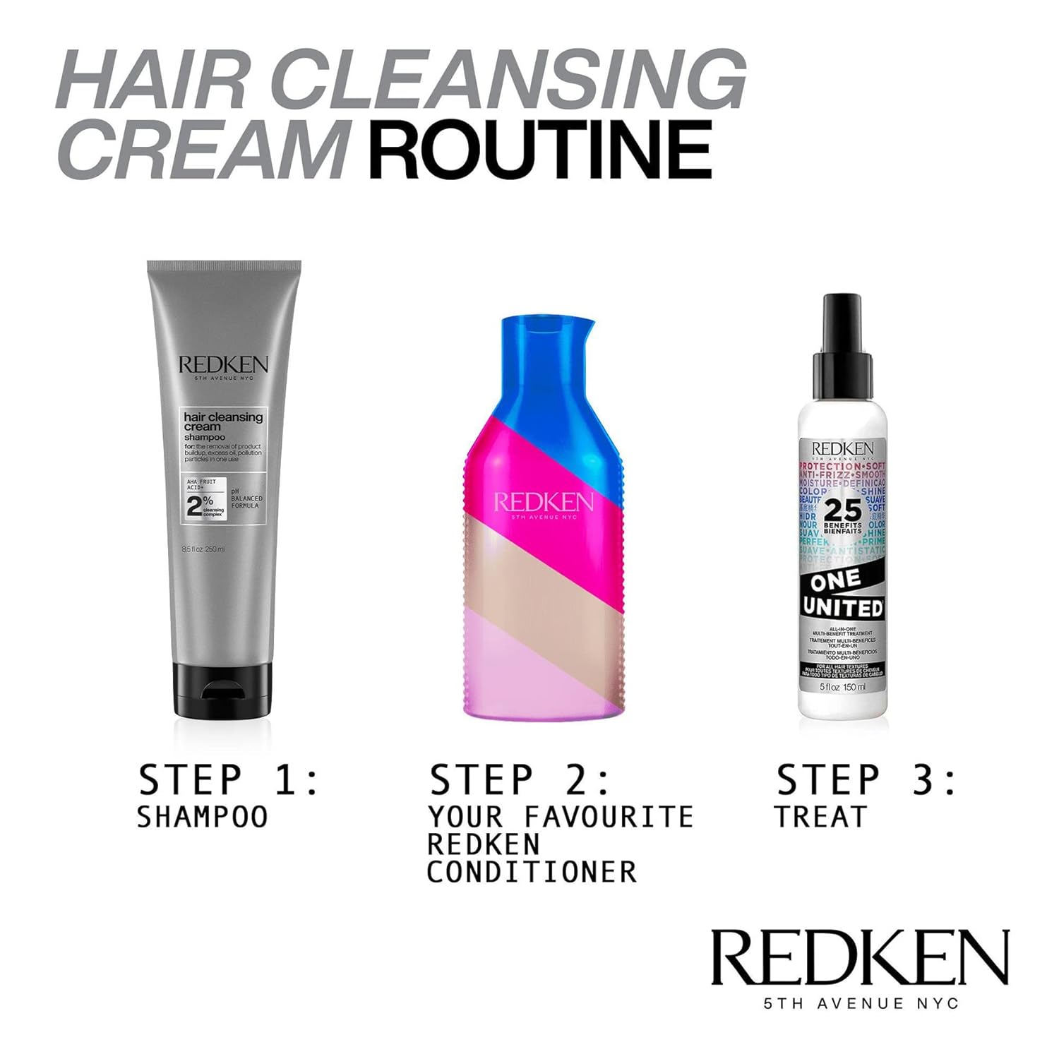 Thumbnail 4 de Redken Hair Cleansing Cream – Tiefenreinigung mit AHA-Fruchtsäure, silikonfrei, 250 ml