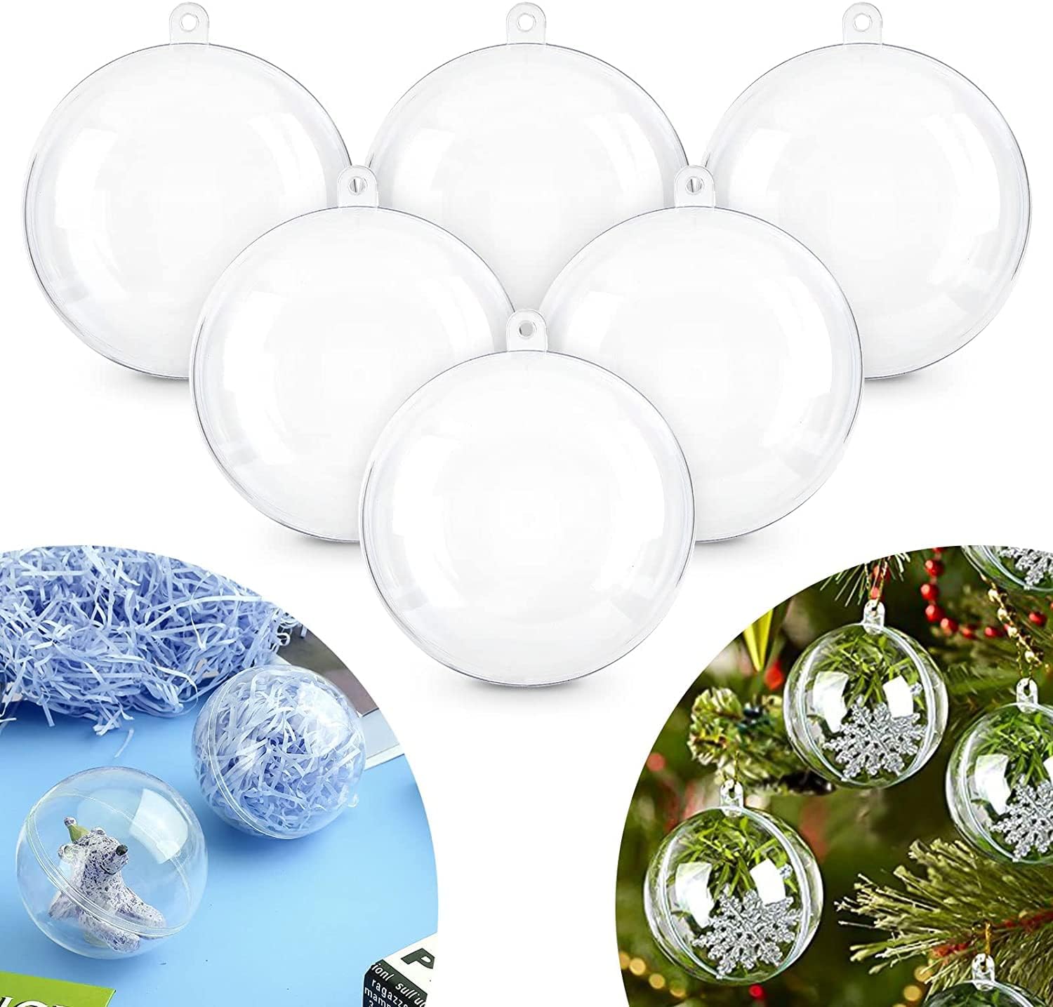 Thumbnail 6 de Lot de 20 boules de Noël en acrylique transparent Uten (8 cm) à remplir
