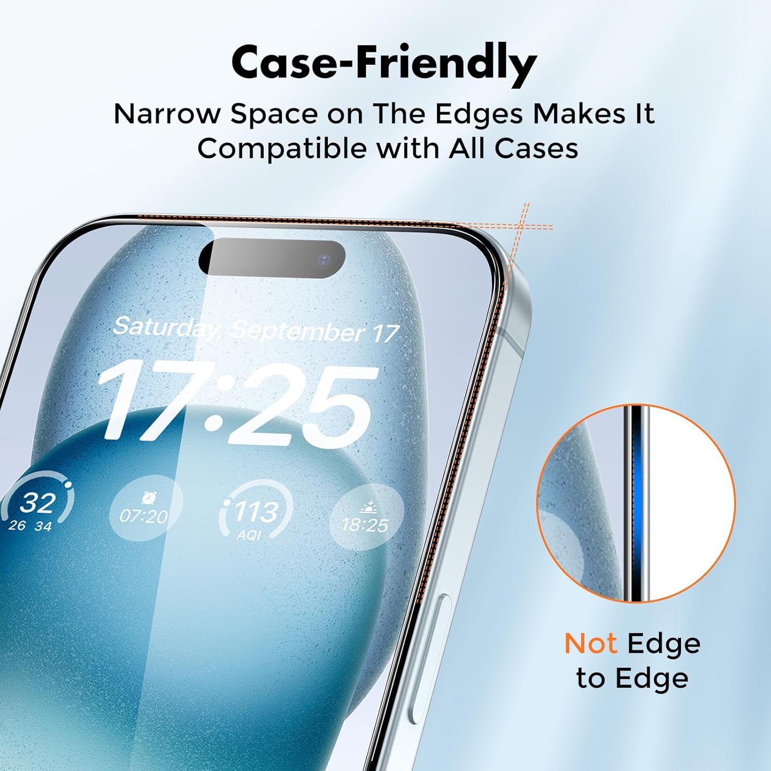 Thumbnail 5 de UNBREAKcable Screen Protector for iPhone 15 3-pack