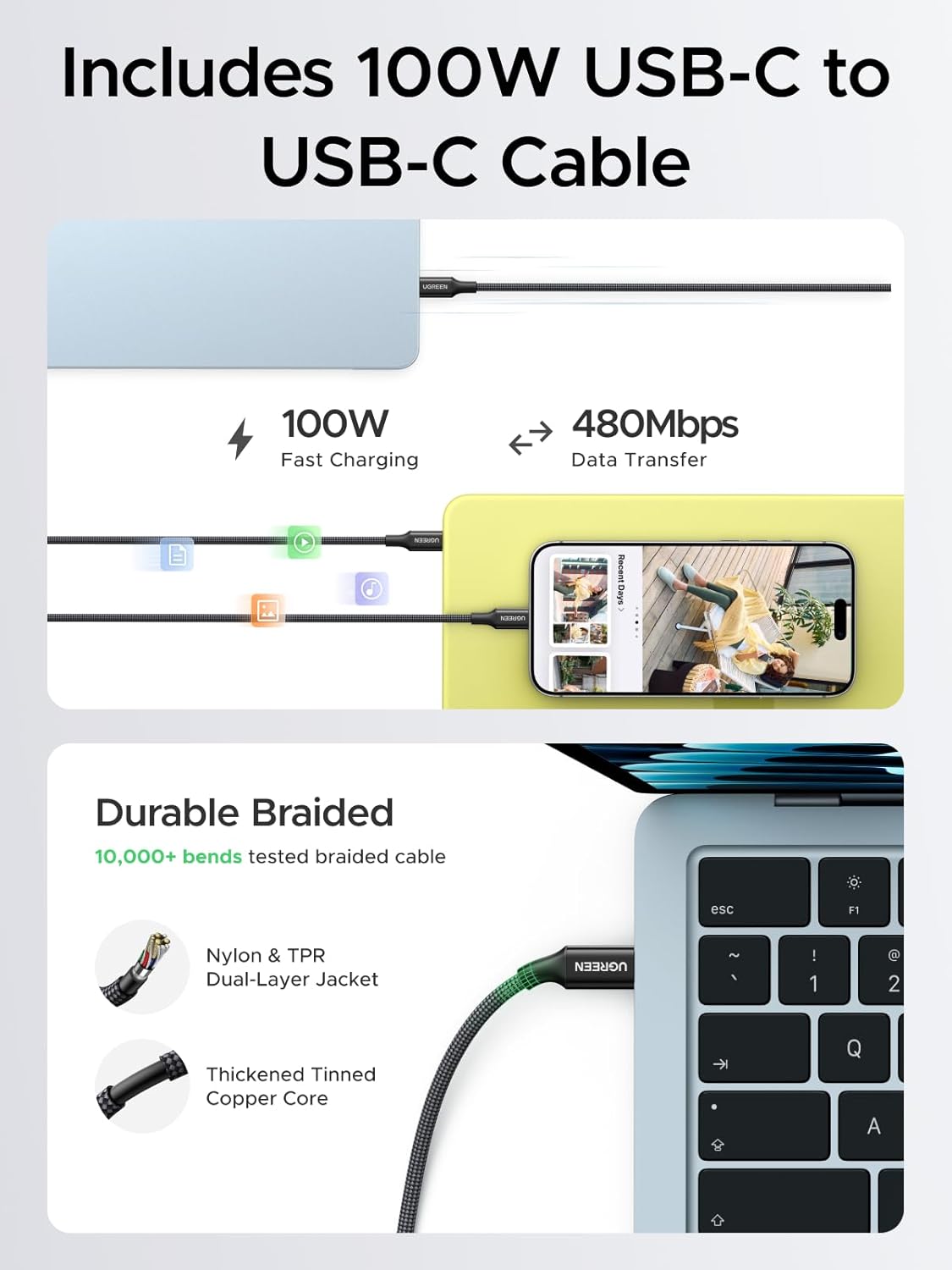 Thumbnail 4 de UGREEN Nexode Air 65W USB-C Charger: Foldable GaN Brick for MacBook Air and More
