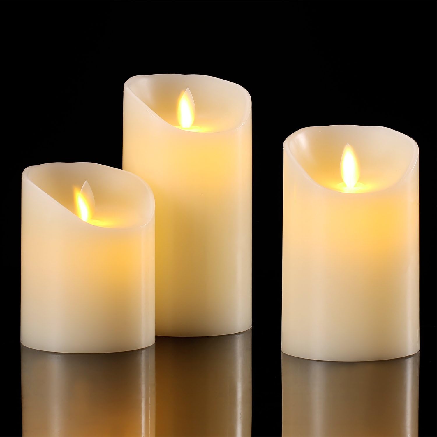 Detalle 2 de Aku Tonpa Flameless Candles Pack of 3 24‑hour timer 🕯