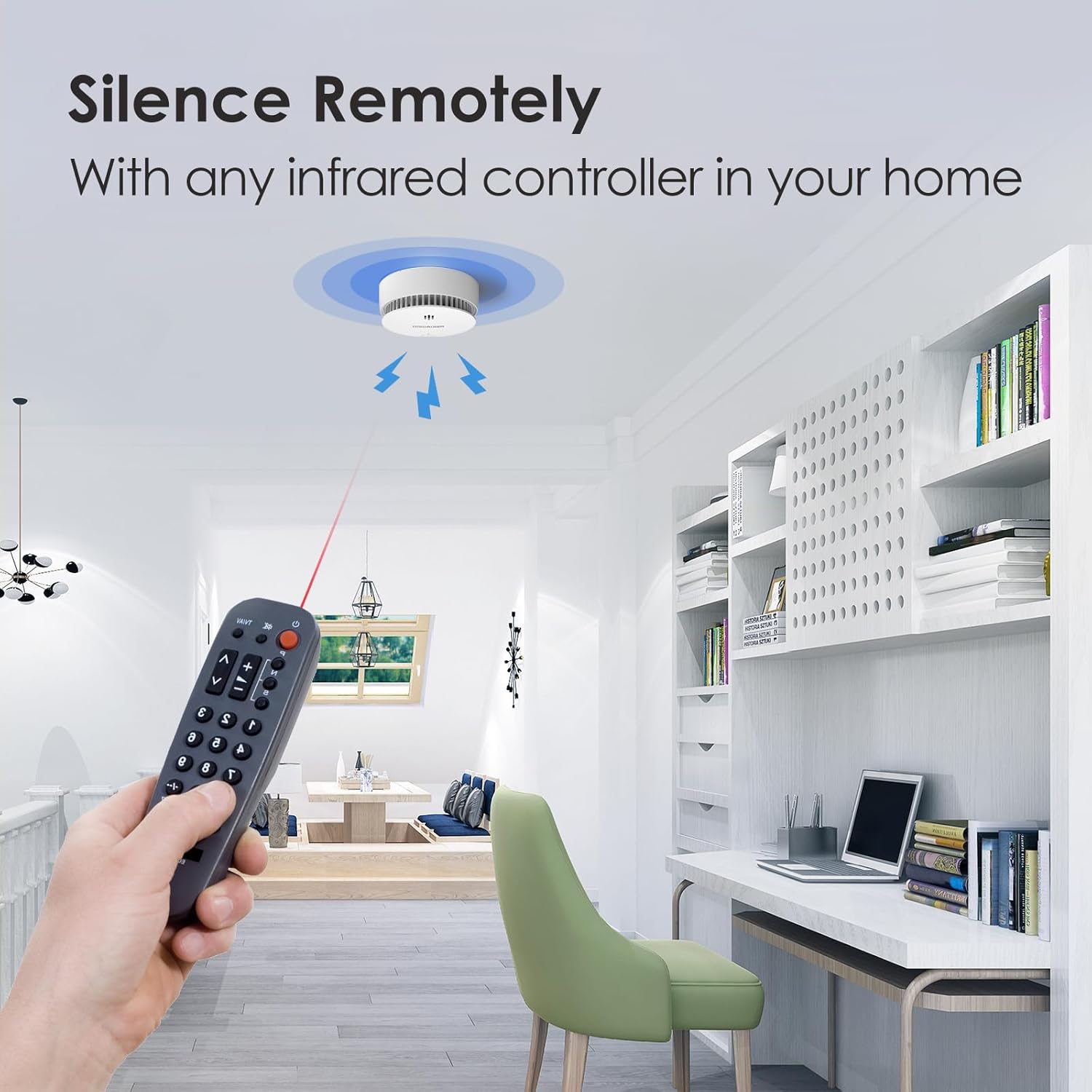 Detalle de Smoke Alarm with 10-Year Battery Life and Interlinked Fire Safety Network