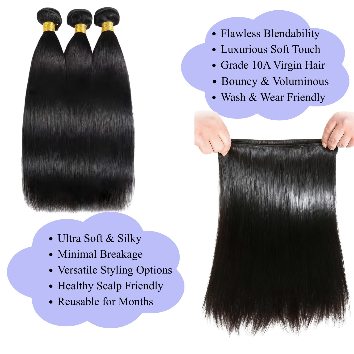 Detalle de Human Hair Bundles 14-Inch