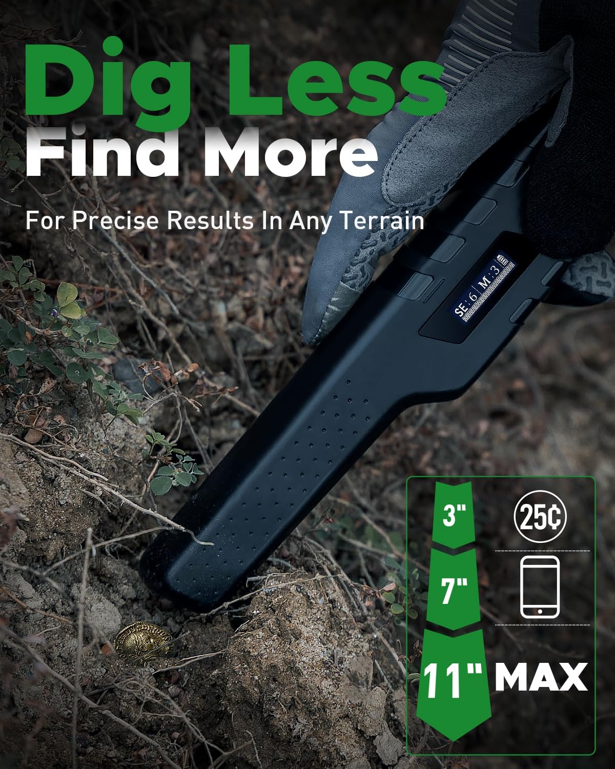 Detalle 2 de hazlewolke HS-1 Pinpointer 20 ft Waterproof