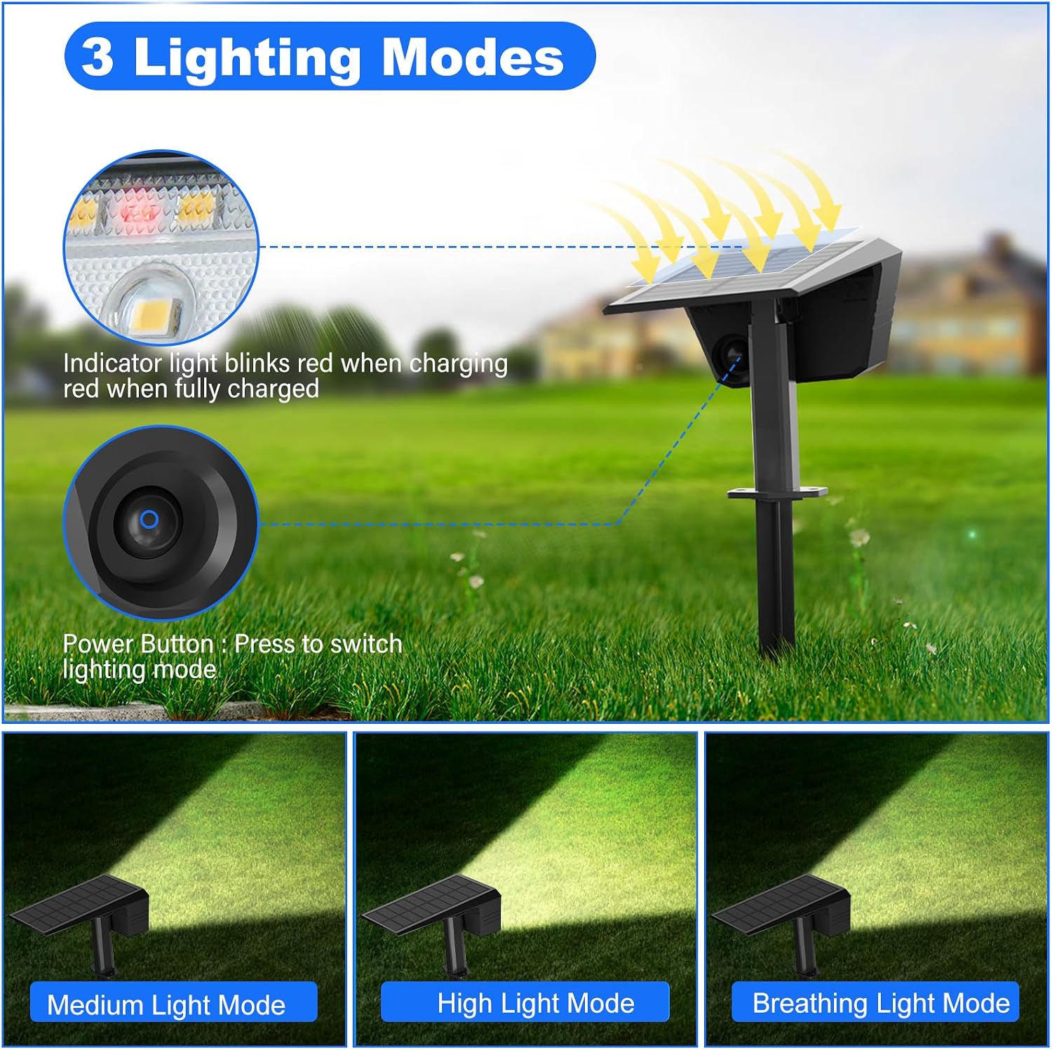Thumbnail 4 de DEALGADGETS Solar Spotlights, 44 LEDs