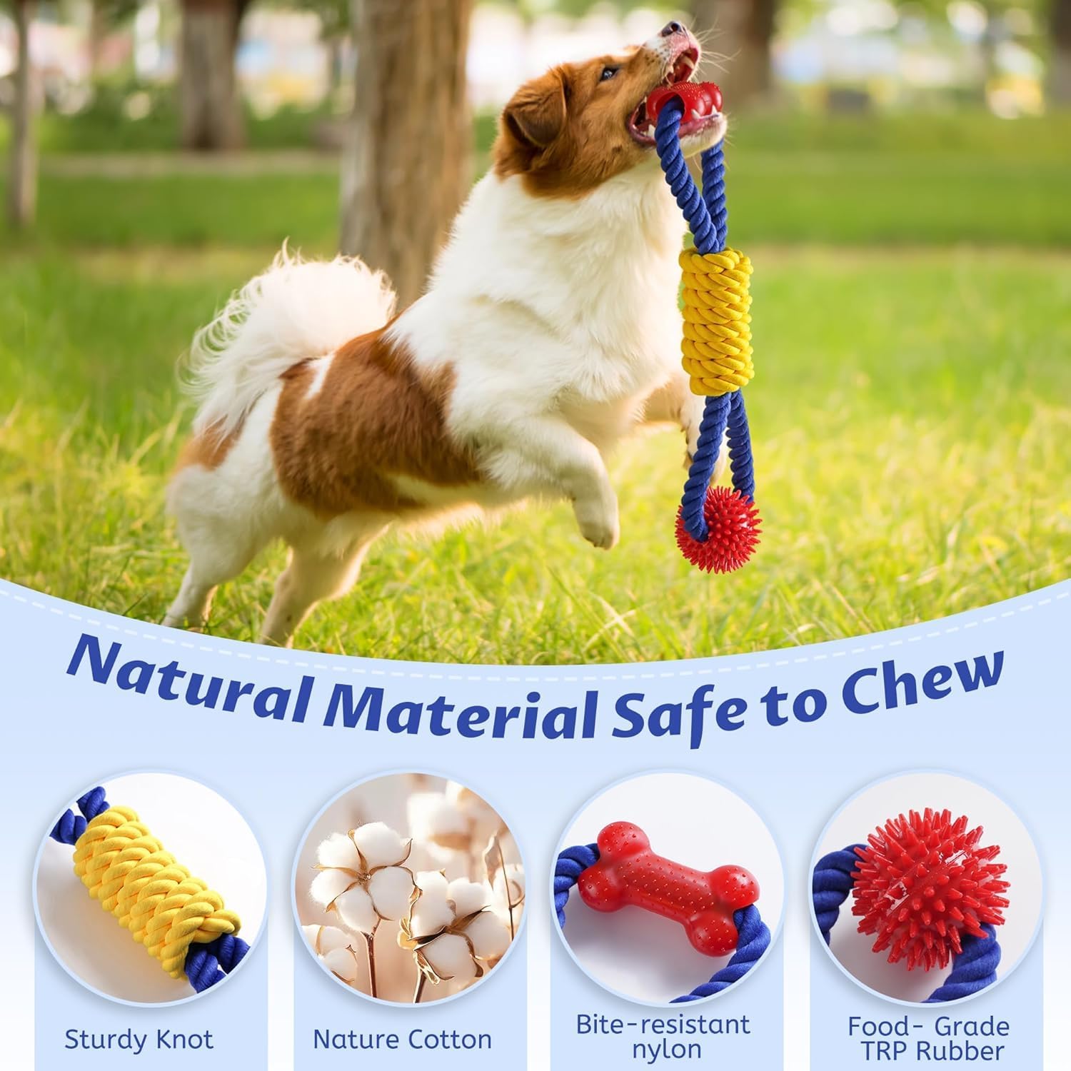 Detalle de Dog rope toy 43cm for aggressive chewers