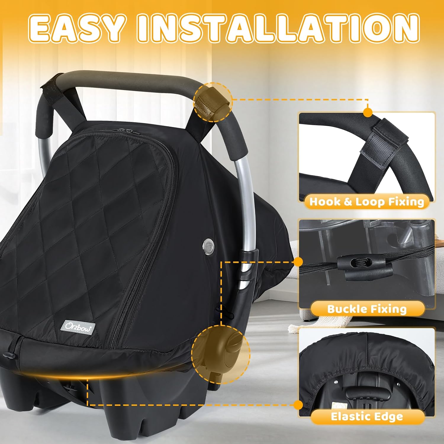 Detalle 1 de Orzbow Infant Car Seat Cover with Crystal Velvet