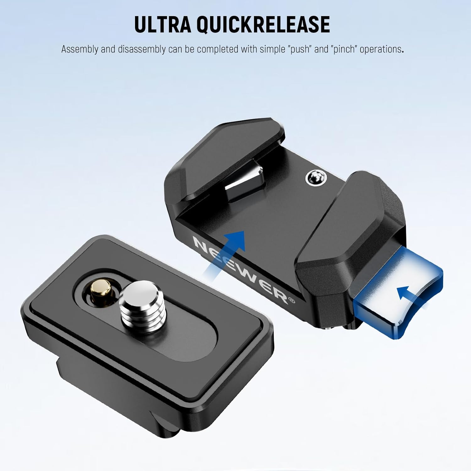 Thumbnail 1 de NEEWER CA139 Schnellwechselplatte für Action-Cam Quick Release (QR) – kompatibel mit Insta 360 X4/X5