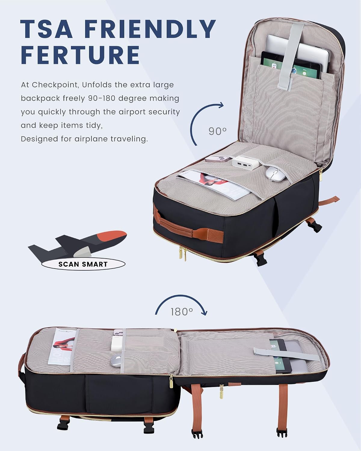 Thumbnail 6 de LOVEVOOK Travel Backpack 40L