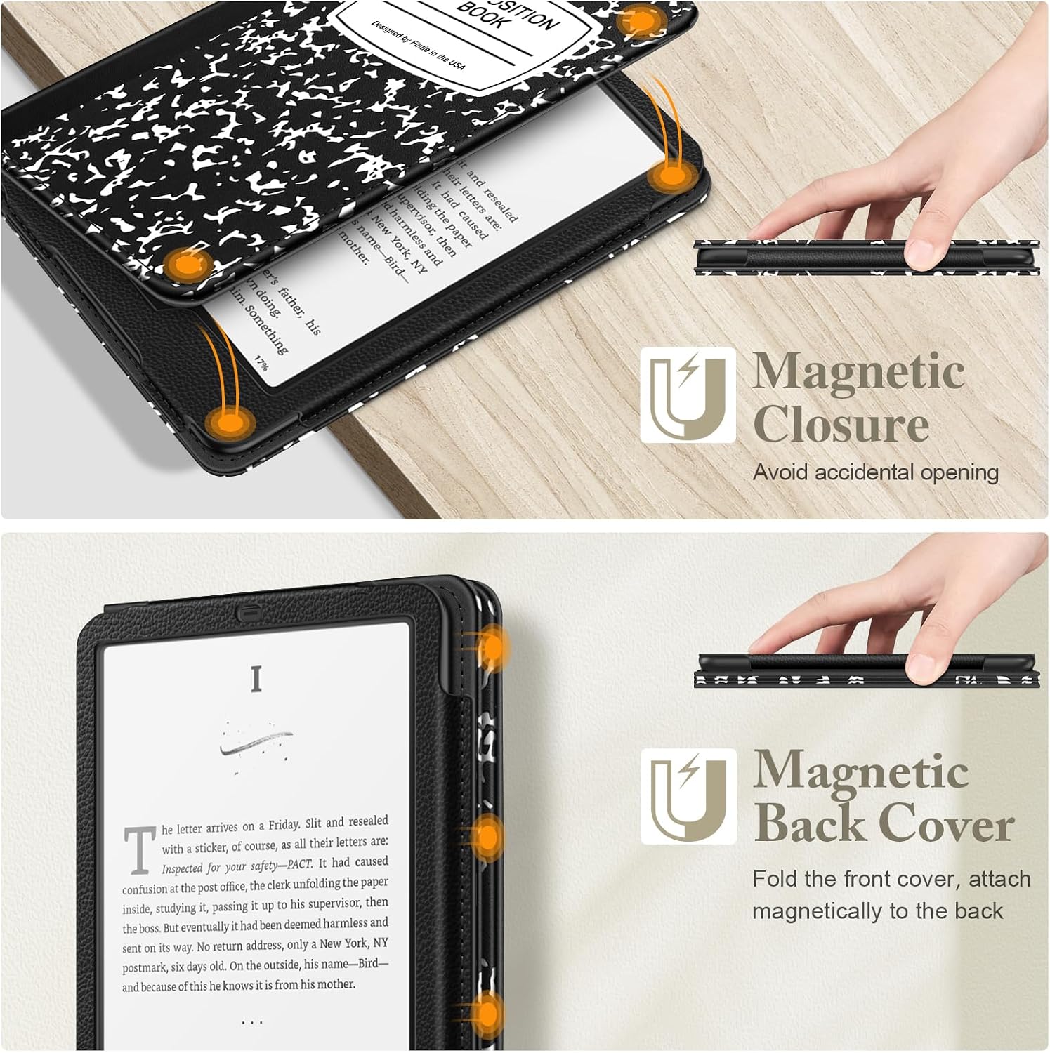 Detalle de Fintie Kindle Case for Paperwhite and Colorsoft with Kickstand and Hand Strap