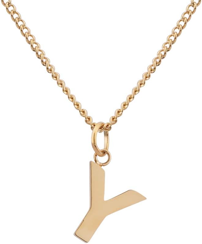 Detalle de GD GOOD.designs EST. 2015 Chaîne avec lettres en or 18K – pendentif A–Z, eau résistant