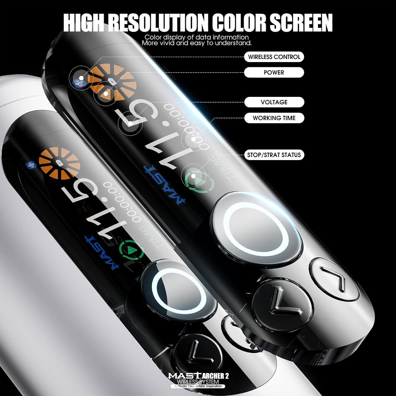 Detalle 2 de MAST TATTOO Mast Archer2 Wireless 2000mAh