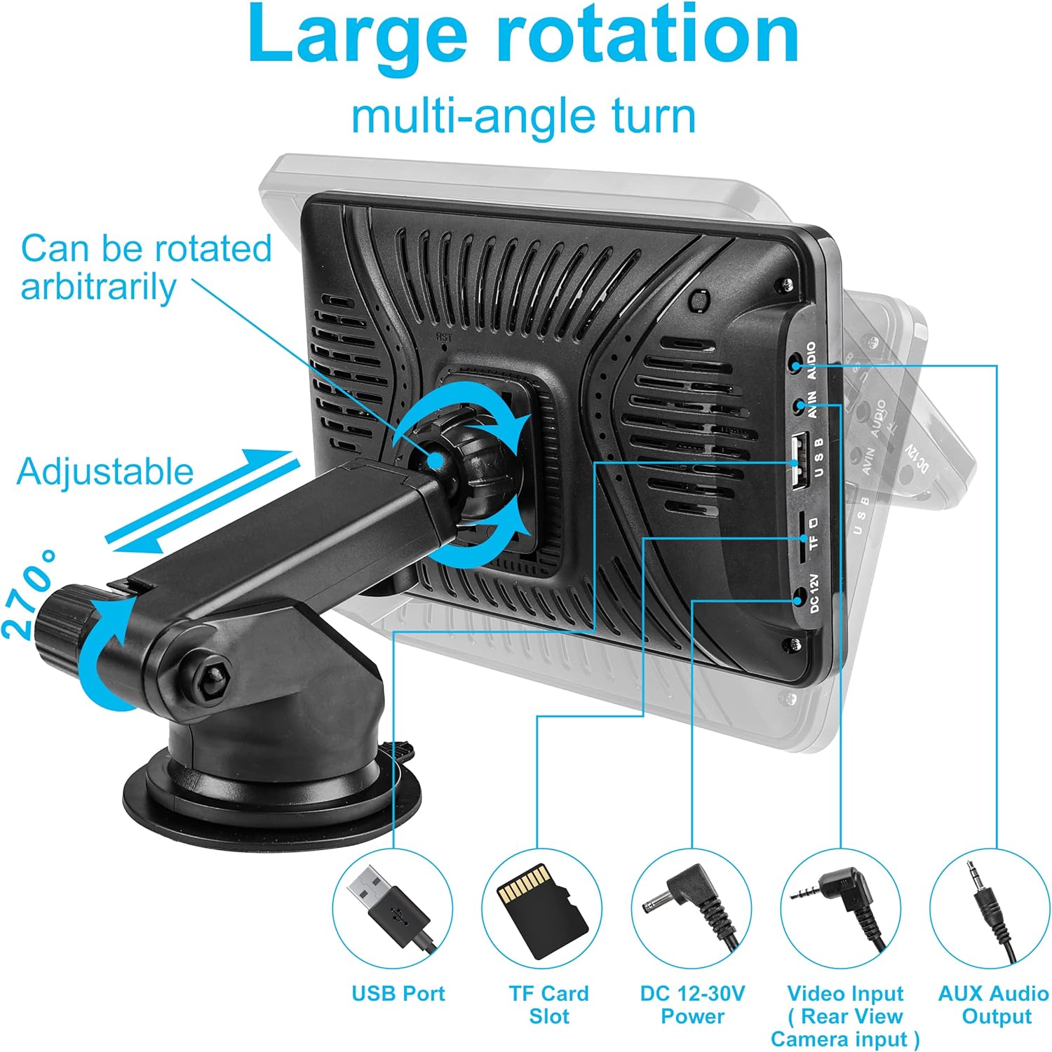 Thumbnail 1 de Portable Car Stereo 7 Inch 1080P