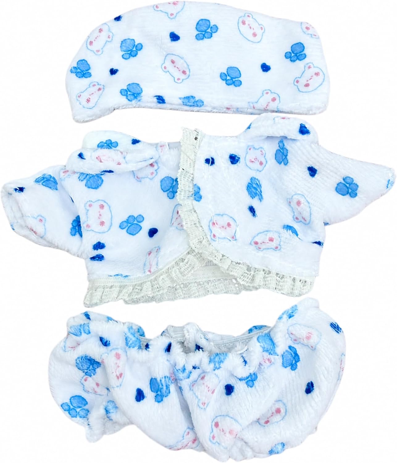 Detalle de ジートリガー TGMC-1375 ぬいぐるみ用フリルパジャマ 3点セット ブルー