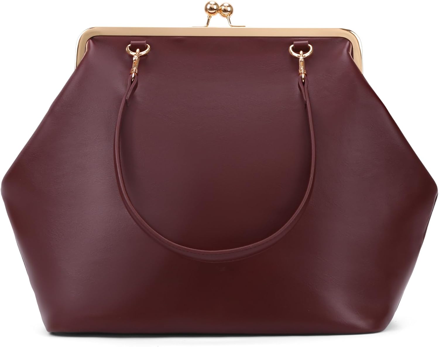 Thumbnail 6 de CATSEA Large Women's Kiss Lock Bag PU Medium Top Handle Handbag