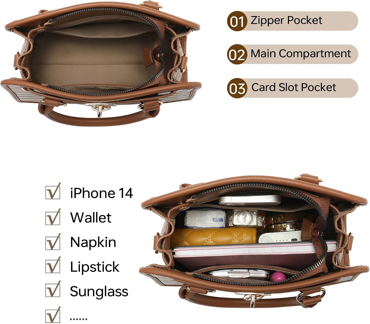 Detalle 2 de GEMIU Satchel Bag in PU Leather