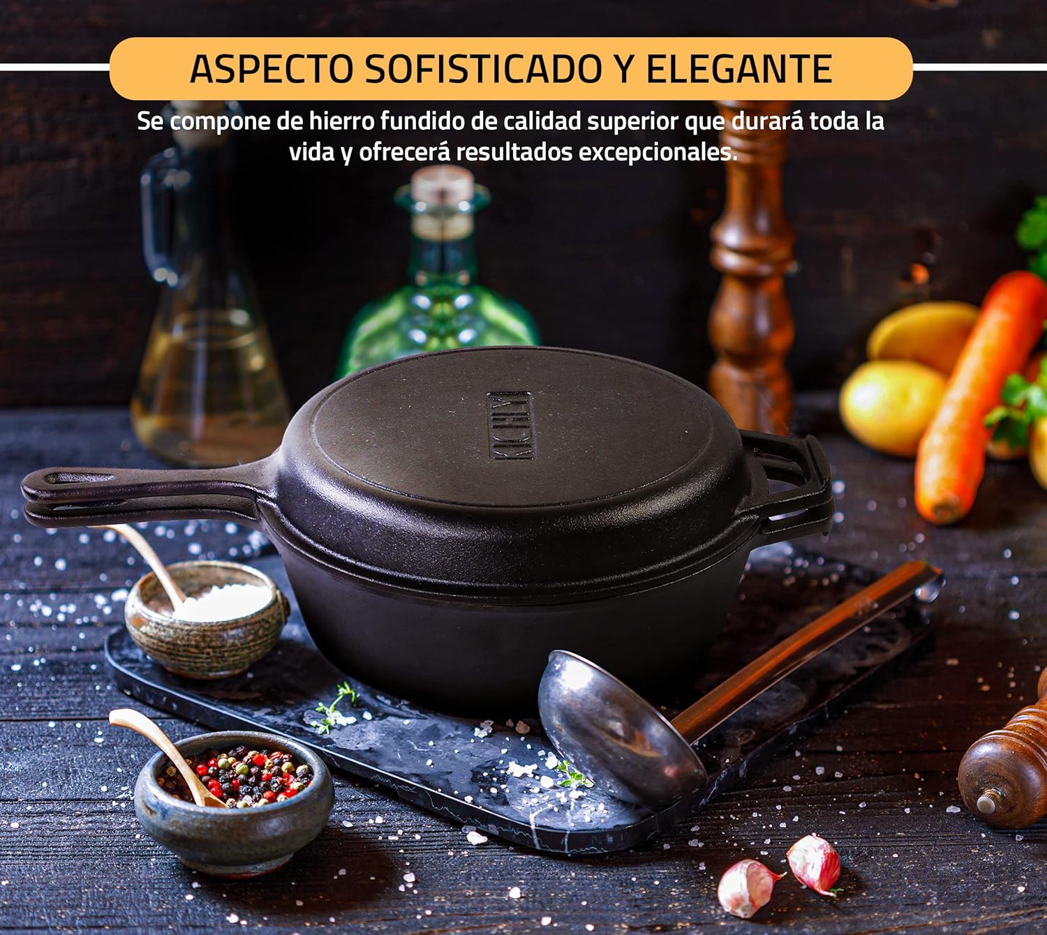 Thumbnail 5 de KICHLY Dutch Oven 3L olla de hierro fundido