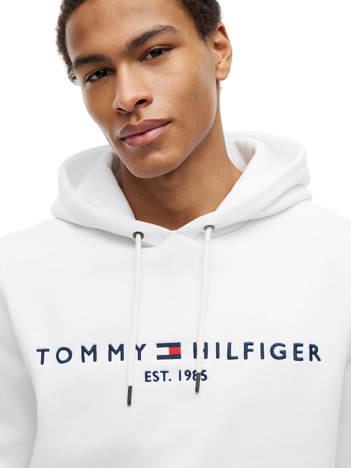 Detalle de Tommy Hilfiger Men’s Tommy Logo Hoodie with drawstring hood