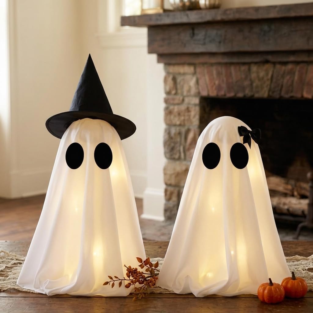 Detalle 2 de KIWDY Halloween Ghost Decorations Set of 2