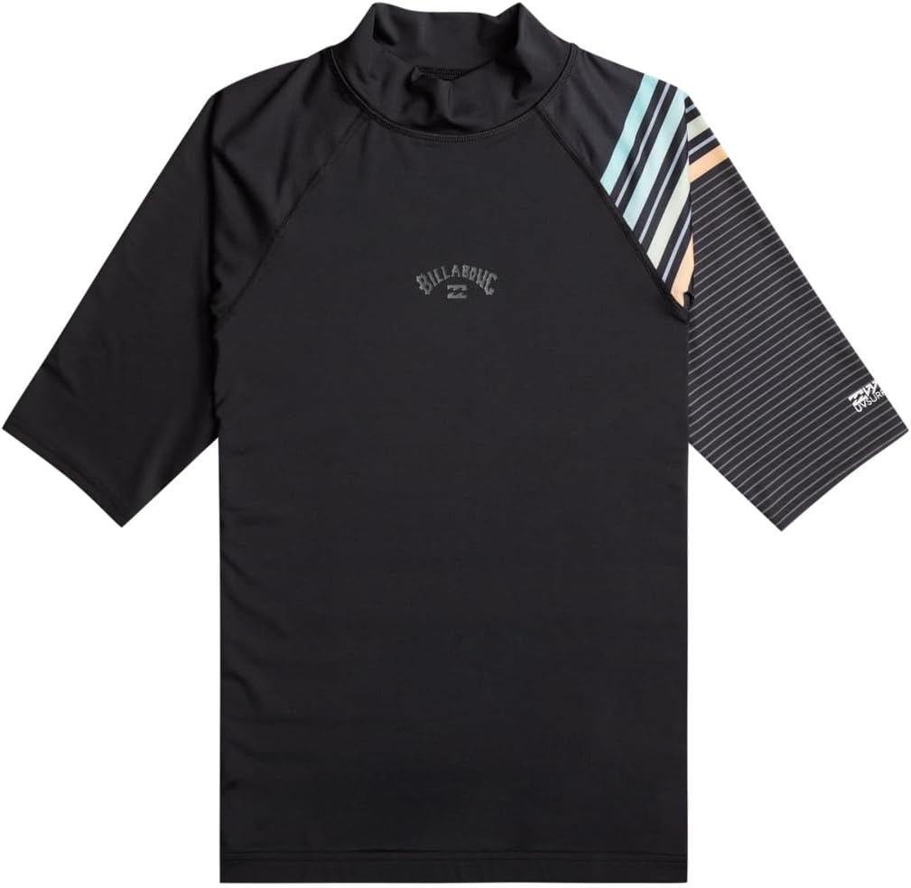 Detalle de BILLABONG Contrast SS Printed Set di Rash Guard Uomo – UPF 50, manica corta