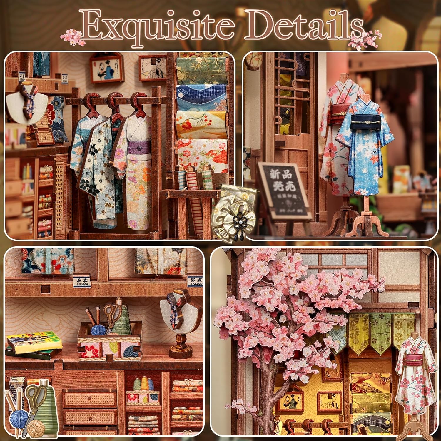 Thumbnail 4 de CUTEBEE Book Nook Kit Sakura O Kimono Shop