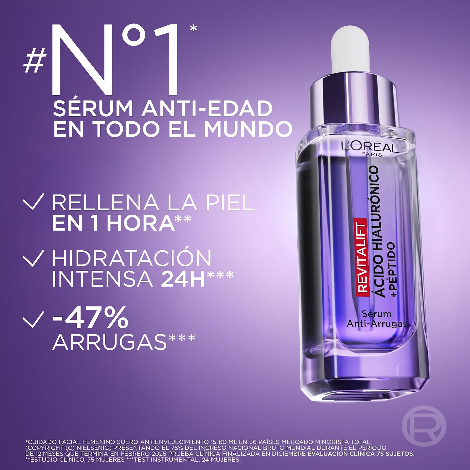 Detalle 2 de L'Oréal Paris Revitalift Filler Sérum Antiedad con Ácido Hialurónico 💧