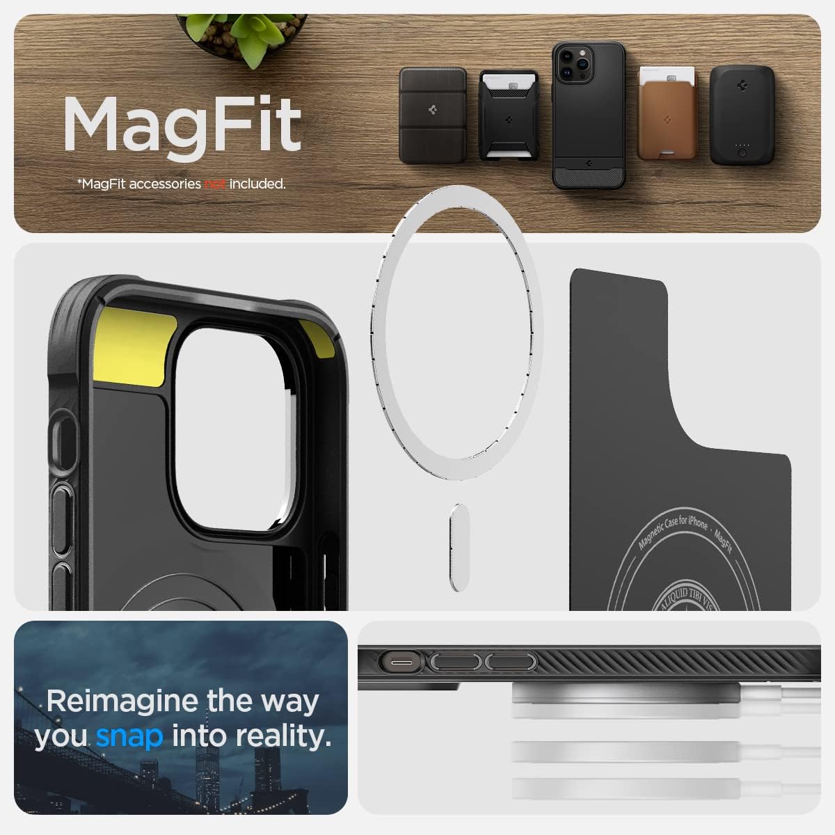 Thumbnail 5 de Spigen Rugged Armor MagFit iPhone 14 Pro coque MagSafe — noir mat