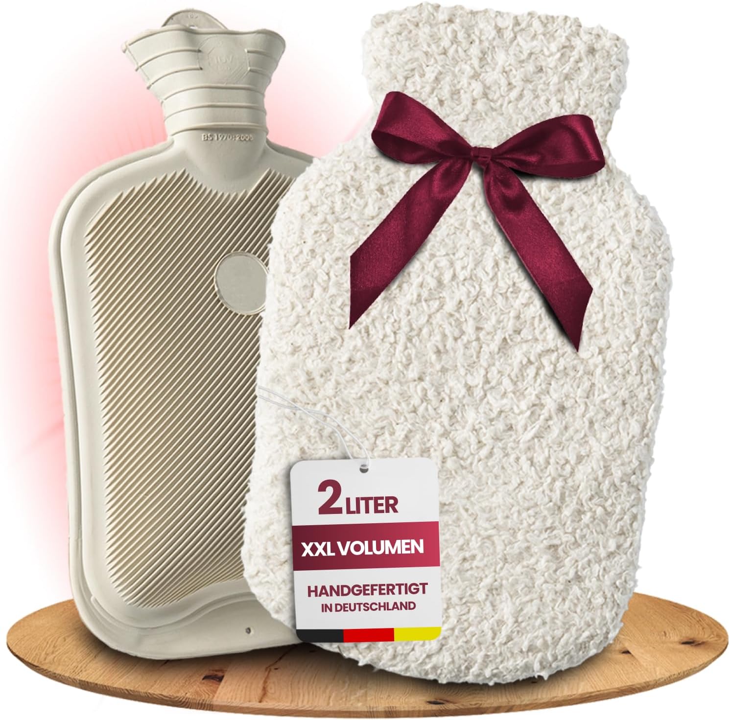 Detalle de easy and green® Kuschel Wärmflasche 2 L Wärmflasche