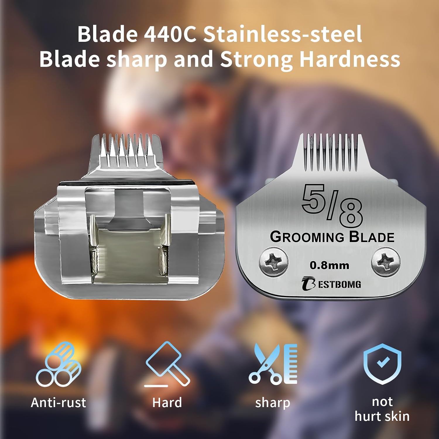 Detalle de Dog Grooming Replacement Blade 5/8N Toe Blade for Andis/Wahl/Oster Clippers