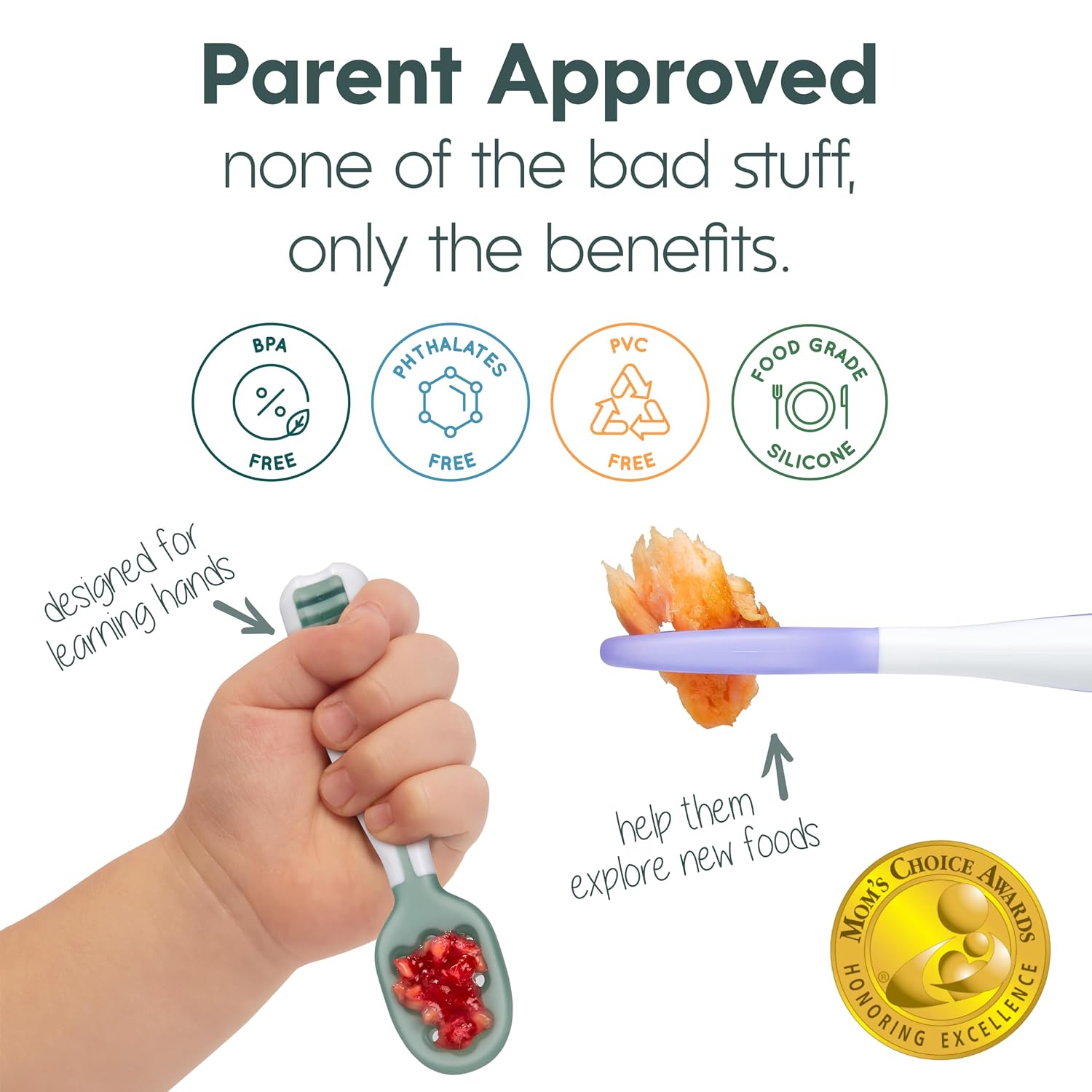 Thumbnail 5 de NumNum Baby Spoons Set: BLW Pre-Spoon GOOtensils, 6-Pack Rainbow