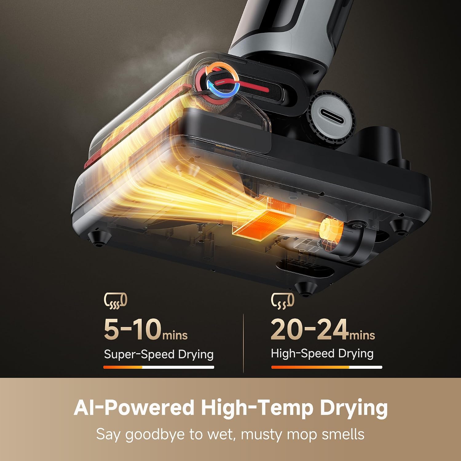 Detalle de DREAME H15S H15 Pro Heat Wet-Dry Vacuum Mop with 185°F Hot-Water Cleaning