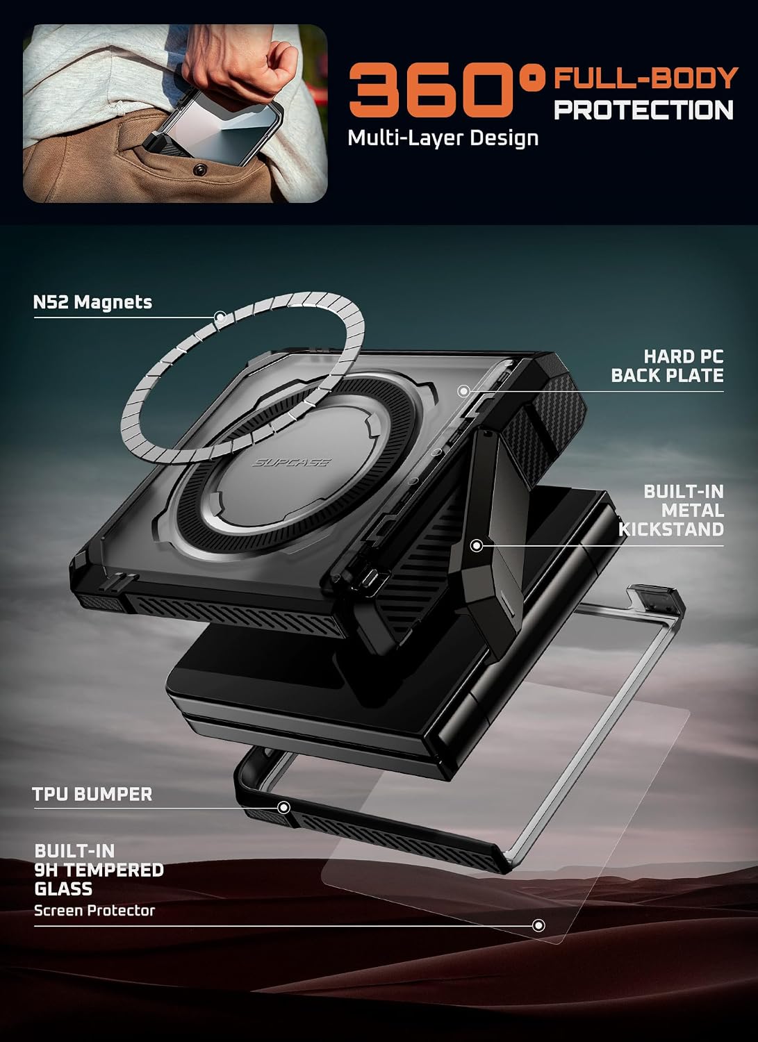 Thumbnail 6 de SUPCASE Samsung Galaxy Z Flip 7 case with stand 7