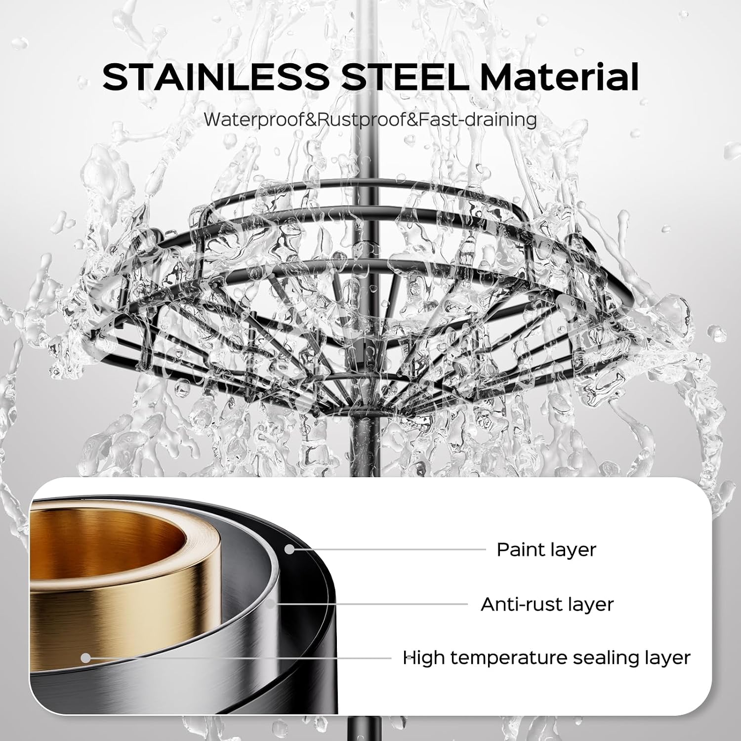 Thumbnail 2 de HAMITOR 4-Tier Tension Shower Caddy