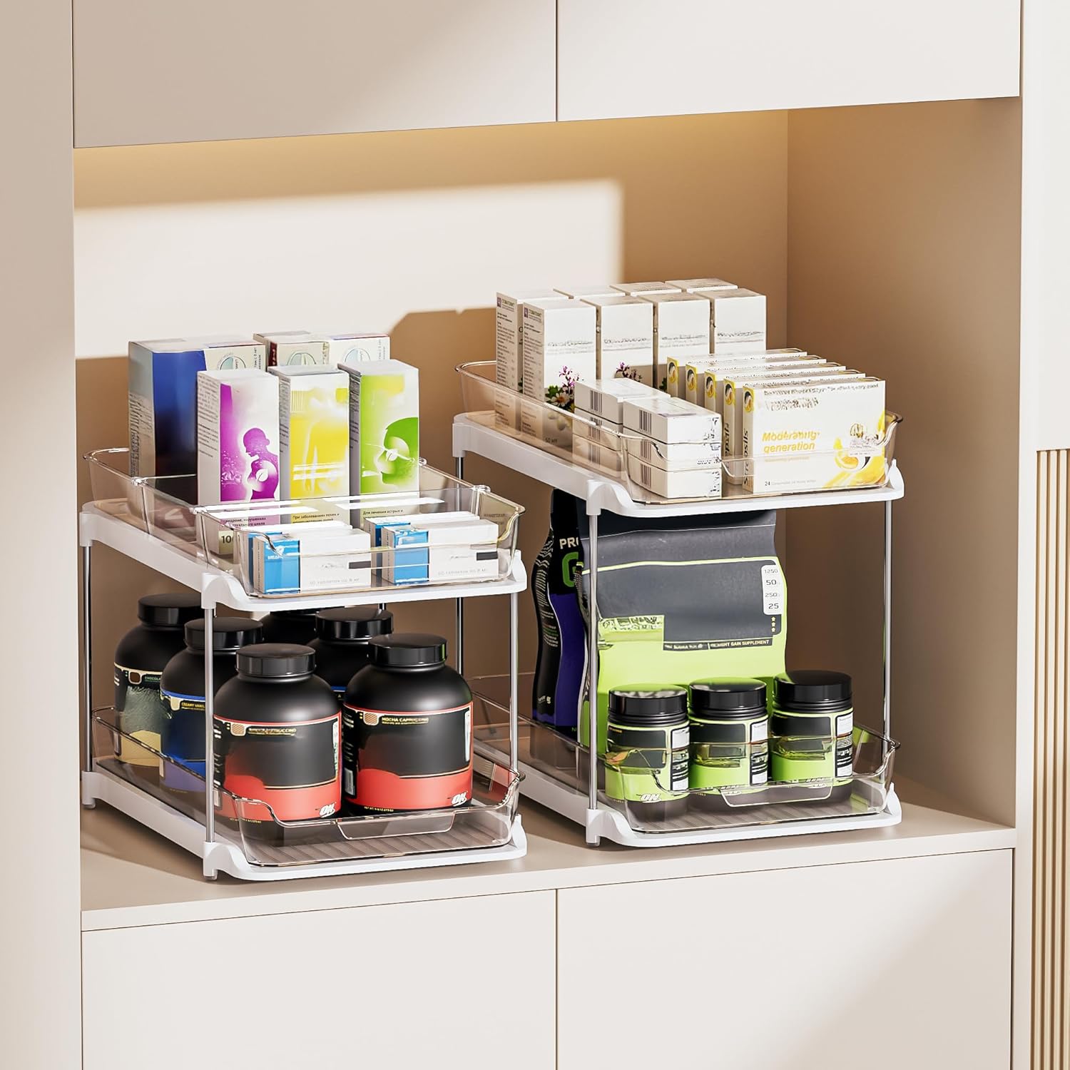Thumbnail 5 de Delamu 2-Tier Under Sink Organizer 2-Pack