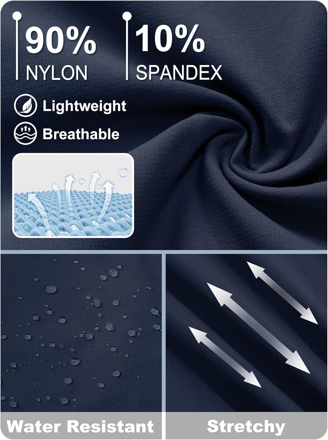 Thumbnail 2 de TACVASEN Men’s Lightweight Hiking Tactical Pants (Water-Repellent, Quick-Dry) with 8 Pockets