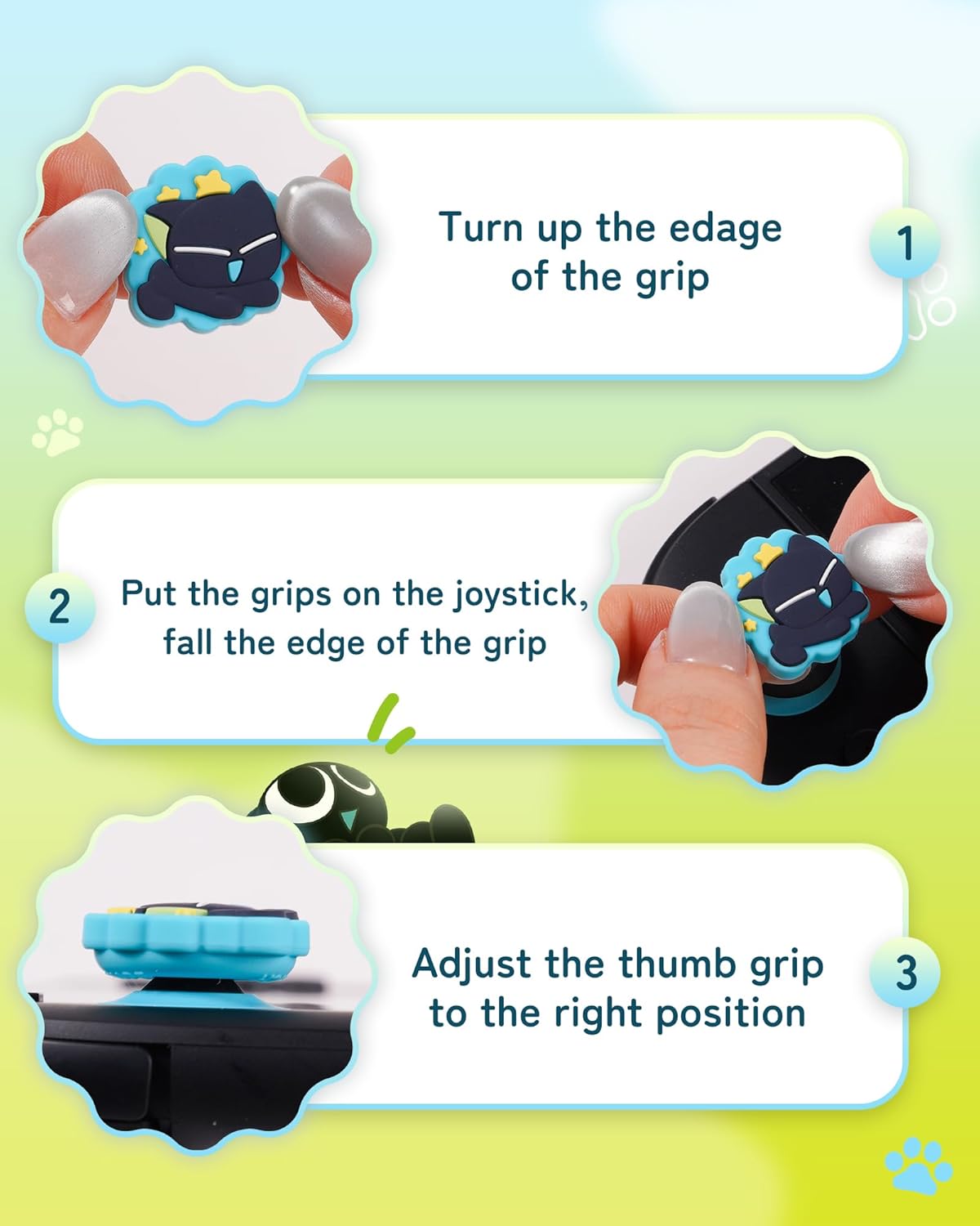 Thumbnail 4 de GeekShare Thumb Grips for Switch 2 (2025) – Replacement joystick button caps, 4PCS (Cloud Star Dream)